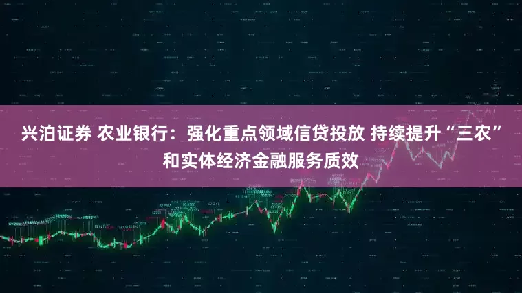 兴泊证券 农业银行：强化重点领域信贷投放 持续提升“三农”和实体经济金融服务质效